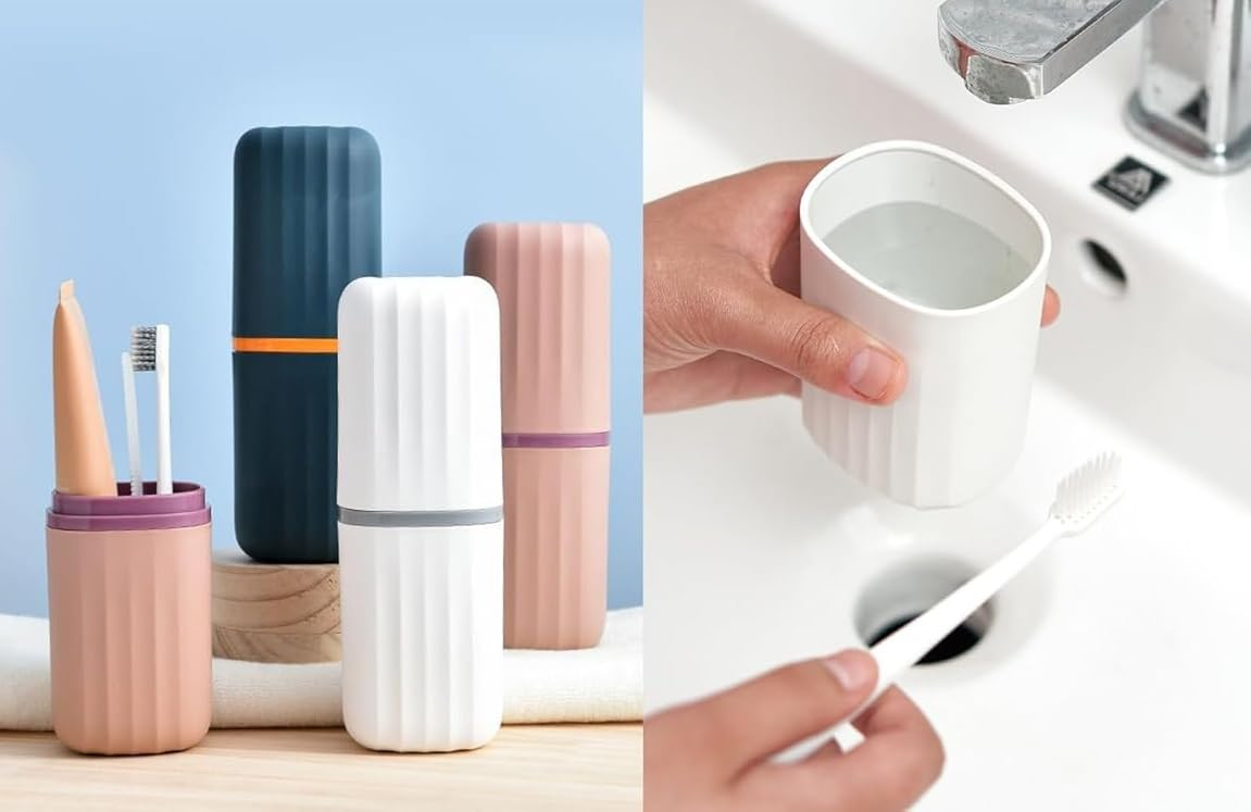 Portable Toothpaste and Brush Holder