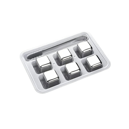 Stainless Steel Ice Cubes (6pcs set)