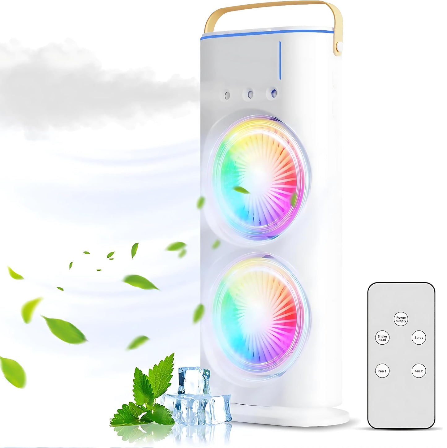 Portable Double Fan Mist Cooler